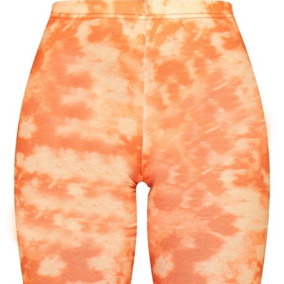 Orange Tie Dye Bike Shorts - Picture 2 of 3